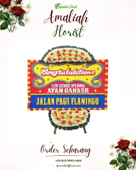 Sewa Papan Bunga Batik Nau